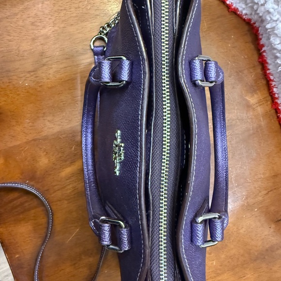 Coach Metallic Purple Crossbody Bag - Picture 7 of 12